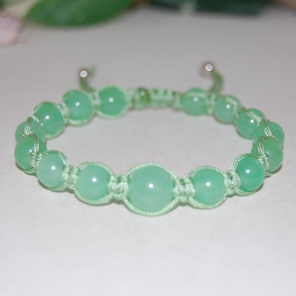 Green Bracelet,Gemstone Bracelet,Drawstring Shamballa Bracelet,Gift - Picture 3 of 3